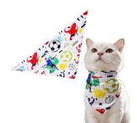 Bandana para gato, transpirable, lavable y cómoda, bandana para perros de temática de fútbol con babero, para cualquier raza, cachorro, vacaciones, diarias y eventos