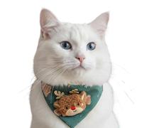 Bandana para gatos navideños - Traje ajustable para mascotas | Bandana para mascotas de Navidad para un estilo de vacaciones lindo | Bufanda de gato - Reunión familiar Photoshoot