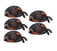 Bandana para la cabeza 1776 2026 de poliéster con lazo en la espalda, para montar a caballo, viajes y reuniones patrióticas, uso para la cabeza, gorro de calavera, bandana patriótica, bandera, bufanda