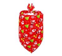 Bandana para mascotas, adorable muñeco de nieve, Papá Noel, alce, poliéster, con temática navideña, bufanda para perro, pañuelo para mascotas