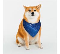 Bandana para mascotas con estampado de cielo estrellado azul para perros, gatos, tela elástica suave y transpirable para uso diario