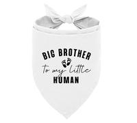 Bandana para perro Big Brother to My Little Human, bandana para hermano mayor, bandana para perro para perros pequeños y medianos, bufanda para perro (D16)