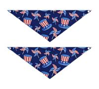 Bandana para perro con banderas de Estados Unidos, 2 baberos para cachorros, bandana de cumpleaños para cachorros, accesorios para gatos pequeños y grandes