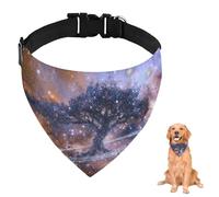 Bandana para perro con diseño de nube cósmica estrellada con correa ajustable, anillo en D, bufanda para perro, baberos triangulares, bandanas para perros, accesorios para mascotas, decoración para