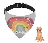 Bandana para perro con eslogan "No Bad Days" con arcoíris y correa ajustable, anillo en D, bufanda para perro, baberos triangulares, bandana para perros, accesorios para mascotas, para perros