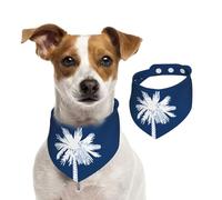 Bandana para perro con estampado de la bandera de Carolina del Sur, bufanda ajustable de algodón para perro para vacaciones y uso al aire libre