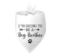 Bandana para perro con texto en inglés "I Am Going to Be a Big Brother", bandana blanca para perro, accesorio para fotos, accesorios para amantes de los perros, regalos