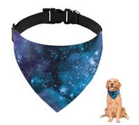Bandana para perro, galaxia cósmica verde azulado y morado, con correa ajustable, anillo en D, pañuelo para perro, baberos triangulares, bufandas para gatos, ropa y accesorios para perros, cachorros
