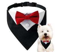 Bandana para perro, pajarita para perro, esmoquin para perros, pañuelo para perros, disfraz de cumpleaños ajustable para fiesta de mascotas, bufanda ajustable para el cuello, collar de perro bandana