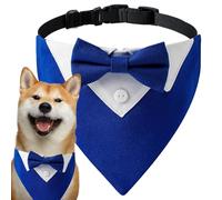 Bandana para Perro, Pajarita para Perro, Esmoquin para Perros, pañuelo para Perros, Disfraz de cumpleaños Ajustable para de Mascotas, Bufanda Ajustable para el Cuello, Collar de Perro Bandana