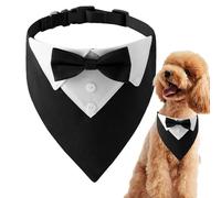 Bandana para perro, pajarita para perro, esmoquin para perros, pañuelo para perros, disfraz de cumpleaños ajustable para fiesta de mascotas, bufanda ajustable para el cuello, collar de perro bandana