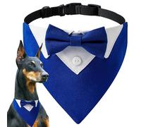 Bandana para perros - 18 x 13 cm Pajarita para perros | Collar de ajustable para mascotas - Ligero, lavable | Babero formal de algodón, ajuste cómodo | Bodas Cumpleaños F