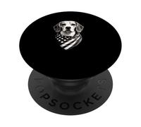 Bandana patriótica con diseño de Bandera Estadounidense Beagle PopSockets PopGrip Adhesivo