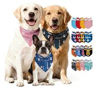 Bandana personalizada para perro con nombre, bandana personalizada para mascotas para perros pequeños, medianos y grandes, gatos, pañuelo triangular para el cuello del perro, bufanda, baberos