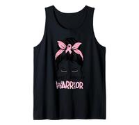 Bandana Pink Ribbon Strong Fighter Breast Cancer Warrior Camiseta sin Mangas