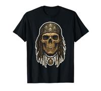 Bandana pirata calavera vintage arte tribal disfraz de Halloween Camiseta