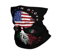 Bandana Raíces De La Bandera Italiana De Estados Unidos E Italia Calentador De Cuello Protección UV Cuello Bufanda Multifuncional Pasamontañas para Deportes Cámping Ciclismo 25X50CM