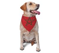 Bandana triangular para mascotas, diseño de bandera de Marruecos, para gatos y perros, ajustable