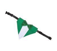 Bandana verde para perros - Elegante pajarita triangular para mascotas pequeñas y grandes