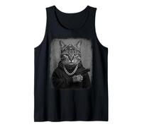 Bandana y Cadena de gángster de Gato Estilo Callejero Camiseta sin Mangas