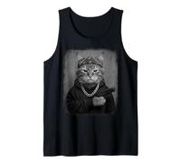 Bandana y Cadena de gángster de Gato Estilo Callejero Camiseta sin Mangas