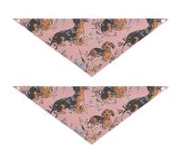 Bandanas ajustables para perros salchicha marrón, lindos accesorios de vacaciones, decoración para perros y gatos