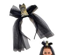 Bandanas de Halloween - Lápida vintage con velo - Accesorio de disfraz de miedo para cosplay carnavales y