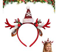 Bandanas De Navidad Para Adultos | Sombrero de con Cuernos de para Disfraz, Diadema para Cabello Festivo | Para Vacaciones Reuniones Familiares de Temporada Bodas Conciertos