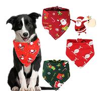 Bandanas de Perros de Navidad,4 Piezas Mascota Navidad Baberos,Navidad Baberos Lavables de Perros Pañuelo Bufanda de Mascota Mascotas Babero,Pañuelo Bufanda de Mascota Navidad (B)