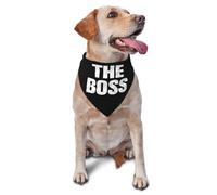 Bandanas De Perros El Jefe, Yo Soy El Jefe Triángulo Decoración Accesorio Baberos para Gato Perro, para Mascotas para Perros Pequeños Y Grandes, Gatos, 70x30cm