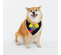 Bandanas De Perros Mapa De La Bandera De Ecuador Lavable Bandanas para Perros Moda Pañuelo para Perros para Cachorros Gatos Perro