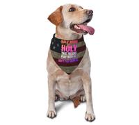 Bandanas De Perros Mitad Capucha, Mitad Santo. Eso Significa: Reza Conmigo, No Juegues Conmigo. Bufandas Suave Cómodo Toallas Triángulo, para Mascotas para Perros Pequeños Y Grandes, 70x30cm