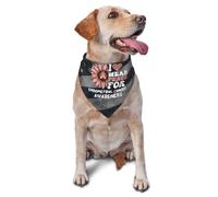 Bandanas De Perros Visto De Color Melocotón para Concienciar sobre El Cáncer De Endometrio. Triángulo Ajustable Toallas Triángulo, para Mascotas para Perros Pequeños Y Grandes, Gatos, 70x30cm