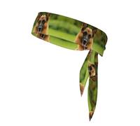 Bandanas deportivas para la cabeza, unisex, con estampado de pastor alemán feliz, bandas atléticas para el sudor, verano, ciclismo y más