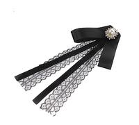 Bandanas Men Dickie Bow Men's Bows Shiny Sunglasses Clip for Car Visor Student Mask Decoration Neck Women Bowtie Brooch Ribbon Tie Black
