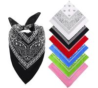 Bandanas Paisle, 6 pañuelos unisex, Bandanas paisley para hombre y mujer, pañuelo multifunción, Bufanda Bufandas para el cuello Muñequera Pañuelo de anacardo Diseño Pañuelo