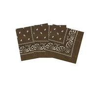 Bandanas paisley marron para hombre y mujer, bufanda por la cabeza unisex venden por 3