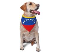 Bandanas para mascotas con estampado de la bandera de Venezuela, bonitas bufandas para perros y gatos, para vacaciones, Navidad, Halloween, baberos triangulares ajustables para caminar al aire libre