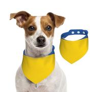 Bandanas para perro con la bandera de Ucrania, suaves, cómodas, ajuste ajustable para niños y niñas, tres tamaños para gatos y perros