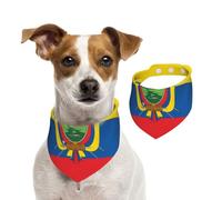 Bandanas para perro de la bandera de Ecuador, suaves, cómodas, ajuste ajustable para niños y niñas, tres tamaños para gatos y perros