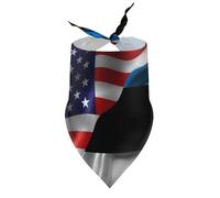 Bandanas para Perros con Bandera de Estados Unidos y Estonia, Baberos de Cuello en V, Bufanda Triangular Ajustable, Accesorios para Cachorros y Gatos pequeños, medianos y Grandes.