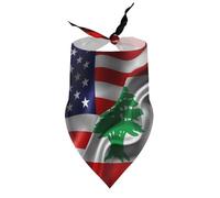 Bandanas para Perros con Bandera de Estados Unidos y Líbano, Baberos de Cuello en V, Bufanda Triangular Ajustable, Accesorios para Cachorros y Gatos pequeños, medianos y Grandes.