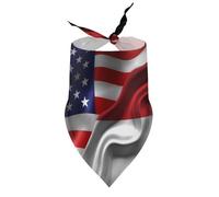 Bandanas para Perros con Bandera de Estados Unidos y Mónaco, Baberos de Cuello en V, Bufanda Triangular Ajustable, Accesorios para Cachorros y Gatos pequeños, medianos y Grandes.