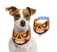 Bandanas para perros con diseño de calavera ardiente, suaves, cómodas, ajuste ajustable para niños y niñas, tres tamaños para gatos y perros