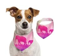 Bandanas para perros The Herd Of Elephants Under The Setting Sun, suaves, cómodas, ajuste ajustable para niños y niñas, tres tamaños para gatos y perros