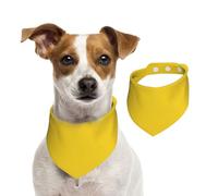 Bandanas reversibles de algodón amarillo dorado para perro, babero ajustable para perros pequeños y grandes, para cumpleaños, boda, impresión de doble cara