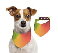 Bandanas reversibles de algodón para perro, color verde, babero ajustable para perros pequeños y grandes, para cumpleaños, boda, impresión de doble cara