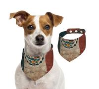 Bandanas reversibles de algodón para perro, diseño de bandera mexicana, babero ajustable para cumpleaños o boda, impresión de doble cara
