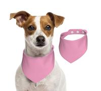 Bandanas reversibles de algodón para perro, diseño de peonía, color rosa, babero ajustable para perros pequeños y grandes, para cumpleaños, boda, impresión de doble cara