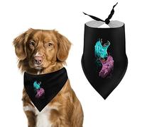 Bandanas Triangulares para Perros con diseño de Lobo y Trueno, Color Azul y Morado